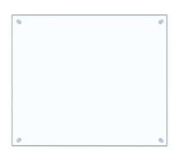 VidaXL - Paraspruzzi da cucina, resistente al calore, antigraffio, in vetro temperato trasparente, decorazione a pannello da parete, protezione per piastrelle, 70 x 60 cm