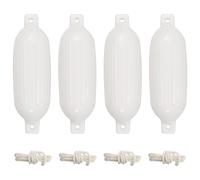 VIDAXL - Paraurti per Gommone 4 pz Bianchi 58,5x16,5 cm in PVC