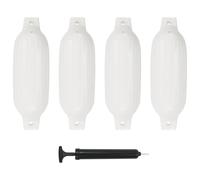 vidaXL Paraurti per Gommone 4 pz Bianchi 41x11,5 cm in PVC