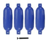 vidaXL Paraurti per Gommone 4 pz Blu 58,5x16,5 cm in PVC