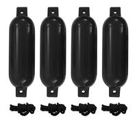 vidaXL Paraurti per Gommone 4 pz Neri Ø 14x50 cm in PVC