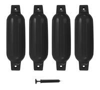 vidaXL Paraurti per gommone 4 pz Neri 41x11,5 cm in PVC