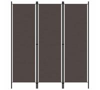 vidaXL Paravento 3 Pannelli Marrone 150x180 cm