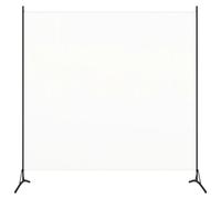 vidaXL Paravento a 1 Pannello Divisorio Separè Byobu Pieghevole Schermo Separatore Ambienti Interni Protezione Privacy Bianco 175x180 cm