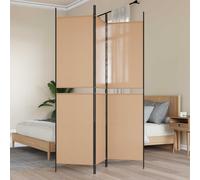 vidaXL Paravento a 3 pannelli Beige 150 x 200 cm Tessuto