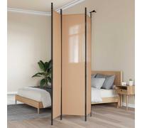 vidaXL Paravento a 3 pannelli Beige 150 x 220 cm Tessuto