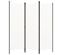 vidaXL Paravento a 3 Pannelli Divisorio Separè Byobu Pieghevole Schermo Separatore Ambienti Interni Protezione Privacy Bianco 150x180 cm