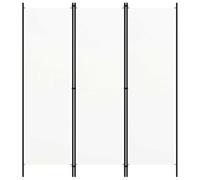 vidaXL Paravento a 3 Pannelli Divisorio Separè Byobu Pieghevole Schermo Separatore Ambienti Interni Protezione Privacy Bianco 150x180 cm