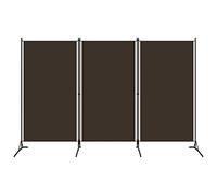 vidaXL Paravento a 3 Pannelli Divisorio Separè Pannello Byobu Pieghevole Schermo Separatore Ambienti Interni Protezione Privacy Marrone 260x180 cm