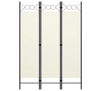 vidaXL Paravento a 3 Pannelli Divisorio Separè Pannello Pieghevole Schermo Separatore Ambienti Interni Protezione Privacy Bianco 120x180 cm