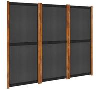 VIDAXL - Paravento A 3 Pannelli Nero 210x180 Cm