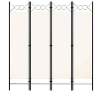 vidaXL Paravento a 4 Pannelli Bianco 160x180 cm