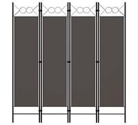 vidaXL Paravento a 4 Pannelli Divisorio Separè Pannello Byobu Pieghevole Schermo Separatore Ambienti Interni Protezione Privacy Antracite 160x180 cm