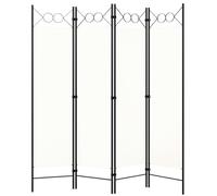 vidaXL Paravento a 4 Pannelli Bianco 160x180 cm