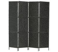 vidaXL Paravento a 4 Pannelli Nero154x160 cm in Giacinto d'Acqua