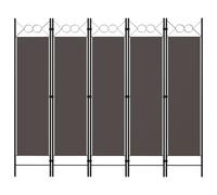 vidaXL Paravento a 5 Pannelli Antracite 200x180 cm