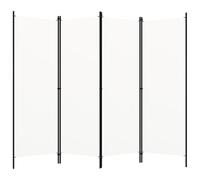 vidaXL Paravento a 5 Pannelli Bianco 200x180 cm