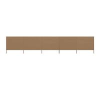 VIDAXL - Paravento A 5 Pannelli In Tessuto 600x160 Cm Grigio Talpa