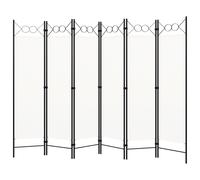 vidaXL Paravento a 6 Pannelli Bianco Crema 240x180 cm