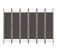 vidaXL Paravento a 6 Pannelli Divisorio Separè Pannello Byobu Pieghevole Schermo Separatore Ambienti Interni Protezione Privacy Antracite 240x180 cm