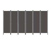 AX Paravento Divisorio Stanza 6Pannelli 3x1.8m Pieghevole Antracite Casa 320729