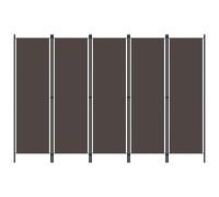 vidaXL Paravento a 6 Pannelli Marrone 300x180 cm