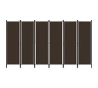 vidaXL Paravento a 6 Pannelli Marrone 300x180 cm