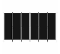 vidaXL Paravento a 6 pannelli Byobu pieghevole – Nero 300x180 cm
