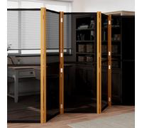 vidaXL Paravento a 6 Pannelli Nero 420x180 cm