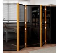 vidaXL Paravento a 6 Pannelli Nero 420x180 cm