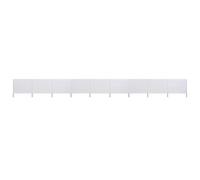 vidaXL Paravento a 9 Pannelli in Tessuto 1200x80 cm Bianco Sabbia