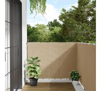 vidaXL Paravento Balcone Beige 120x400 cm Tessuto Oxford