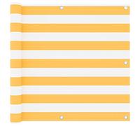 vidaXL Paravento Balcone Bianco e Giallo 90x500 cm Tessuto Oxford