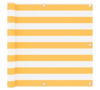 vidaXL Paravento Balcone Bianco e Giallo 90x600 cm Tessuto Oxford