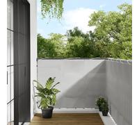 vidaXL Paravento Balcone Grigio chiaro 120x400cm 100%Poliestere Oxford