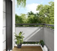 vidaXL Paravento per balcone Grigio chiaro 75x600 cm 100% Poliestere Oxford