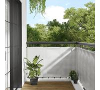 vidaXL Paravento Balcone Grigio chiaro 90x400cm 100% Poliestere Oxford