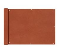 vidaXL Paravento Balcone Impermeabile Tessuto Oxford 75x600cm Terracotta Tenda