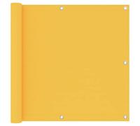 vidaXL Paravento Balcone Tenda Schermo Protezione UV Sole Pioggia Frangivento Parasole Impermeabile Giallo 90x600 cm Tessuto Oxford