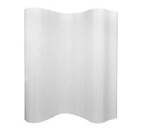 vidaXL Paravento bambù Bianco Muro Divisore Pannello Solido Separatore Stanza