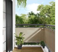 vidaXL Paravento da Balcone Beige 75x1000 cm 100% Poliestere Oxford