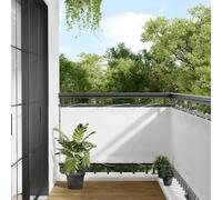 vidaXL Paravento da Balcone Bianco 75x800 cm 100% Poliestere Oxford