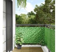 vidaXL Paravento da Balcone con Aspetto Pianta Verde 300x90 cm PVC