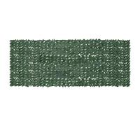 vidaXL Paravento da Balcone con Foglie Verde Scuro 400x150 cm