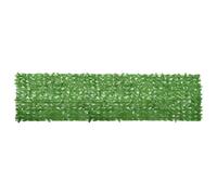 vidaXL Paravento da Balcone con Foglie Verdi 400x100 cm