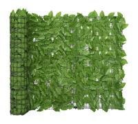 vidaXL Paravento da Balcone con Foglie Verdi 500x100 cm