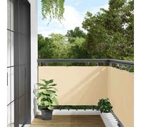 vidaXL Paravento da Giardino Crema 400x75 cm in PVC, Rotolo di Recinzione, Striscia di Recinzione, Recinzione da Balcone, Schermo di Recinzione