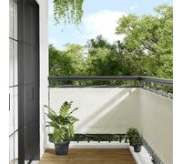 vidaXL Paravento da Balcone Crema 75x1000 cm 100% Poliestere Oxford