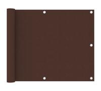 vidaXL Paravento da Balcone Marrone 75x600 cm in Tessuto Oxford