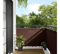 vidaXL Paravento da balcone Marrone 90x1000 cm 100% Poliestere Oxford